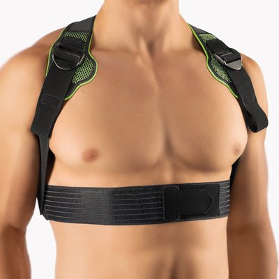 Produktbild für Bort Geradehalter Sport, Haltungskorrektur beim Sport Rucksackprinzip, Wirbelsäulen-Entlastung, schwarz-grün