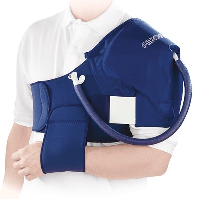 Produktbild für AIRCAST Schulter Cryo Cuff, Kältetherapie Schulter nach OP und Verletzung, Kompression, Schwellungsreduktion, blau